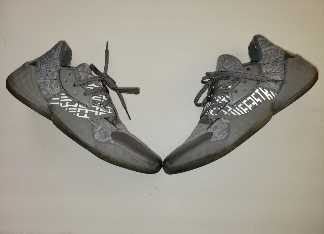 (Pre-owned) Adidas Harden Vol 4 Basketball Shoes #EH2412 - Grey Size 13