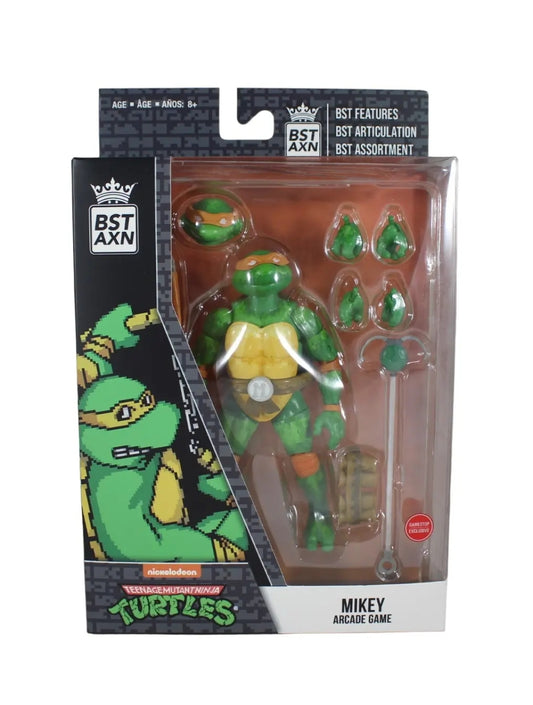 BST AXN TMNT Teenage Mutant Ninja Turtles Mikey Michelangelo Arcade Game Figure