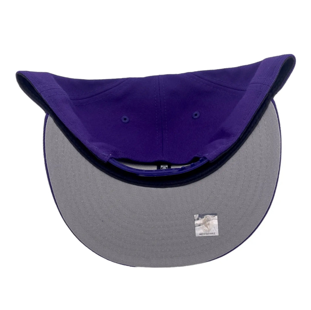 New Era Los Angeles Lakers Script Up Purple/Grey UV NBA 9FIFTY Snapback Hat