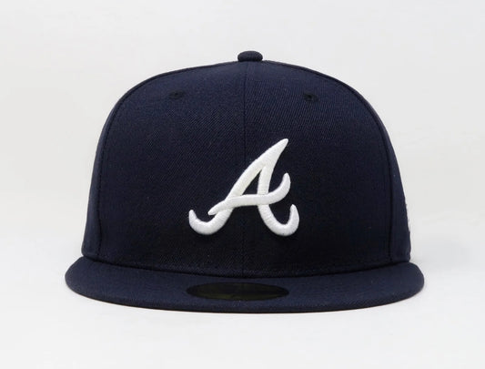 New Era 59Fifty Men's Cap Atlanta Braves On Field Navy Road Fitted Big Size Hat