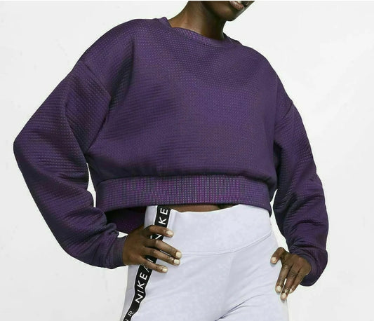 Nike Purple Sportswear City Ready Cropped Sweatshirt