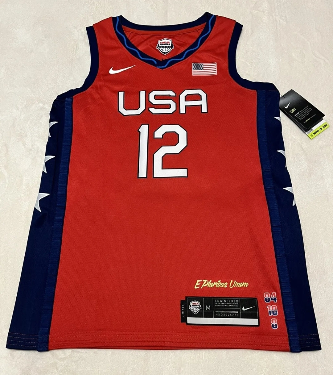 Nike Womens Team USA Basketball Jersey Medium #12 Diana Taurasi Tokyo Olympics.