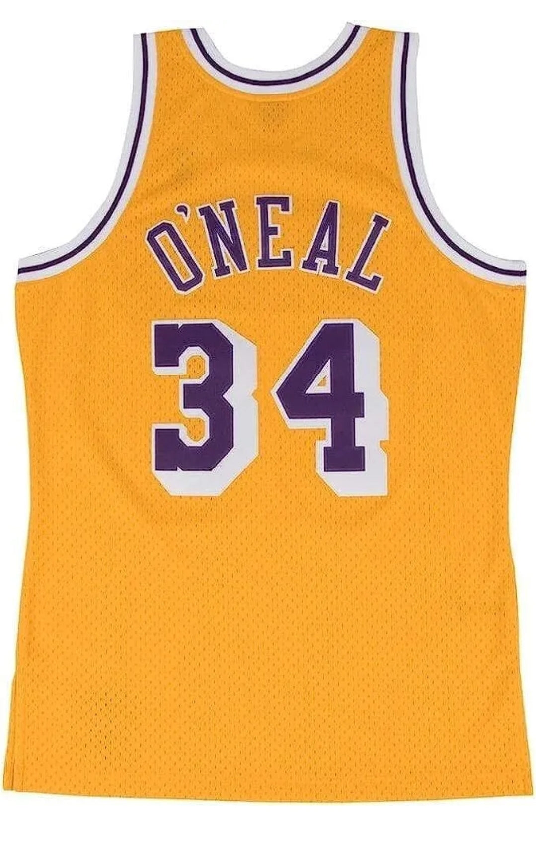 Mitchell Ness Los Angeles LAKERS 1996 SHAQ O'Neal NBA GOLD LOGO