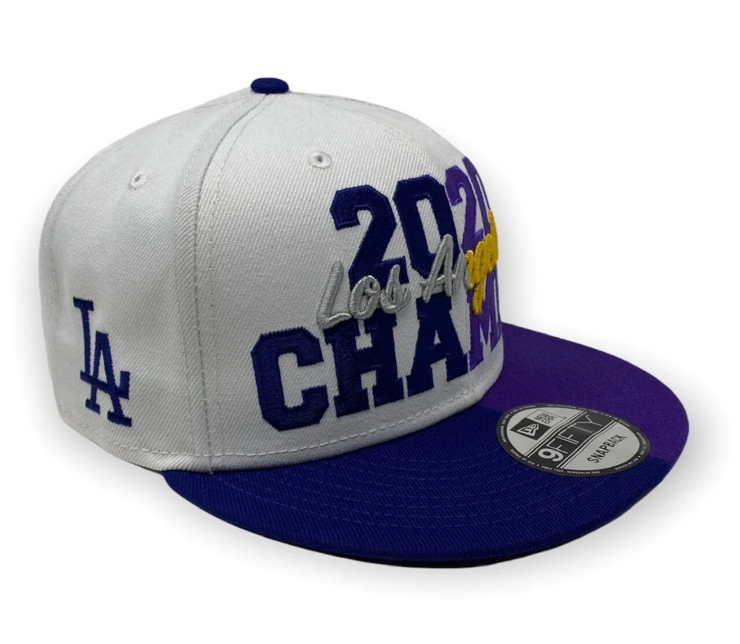 Los Angeles Lakers Dodgers Men's New Era 9FIFTY 2020 Dual Champions Snapback Hat