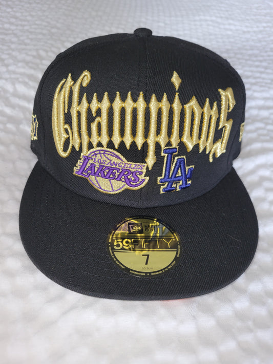 LA Champions (Lakers/Dodgers) New Era Fitted Hat